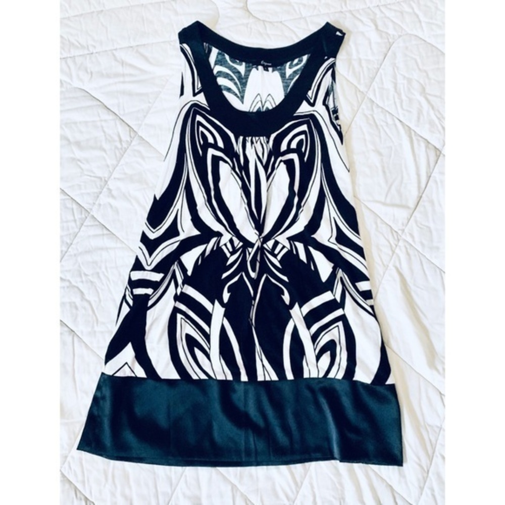 EXPRESS Black & White Sleeveless Dress Tunic-S